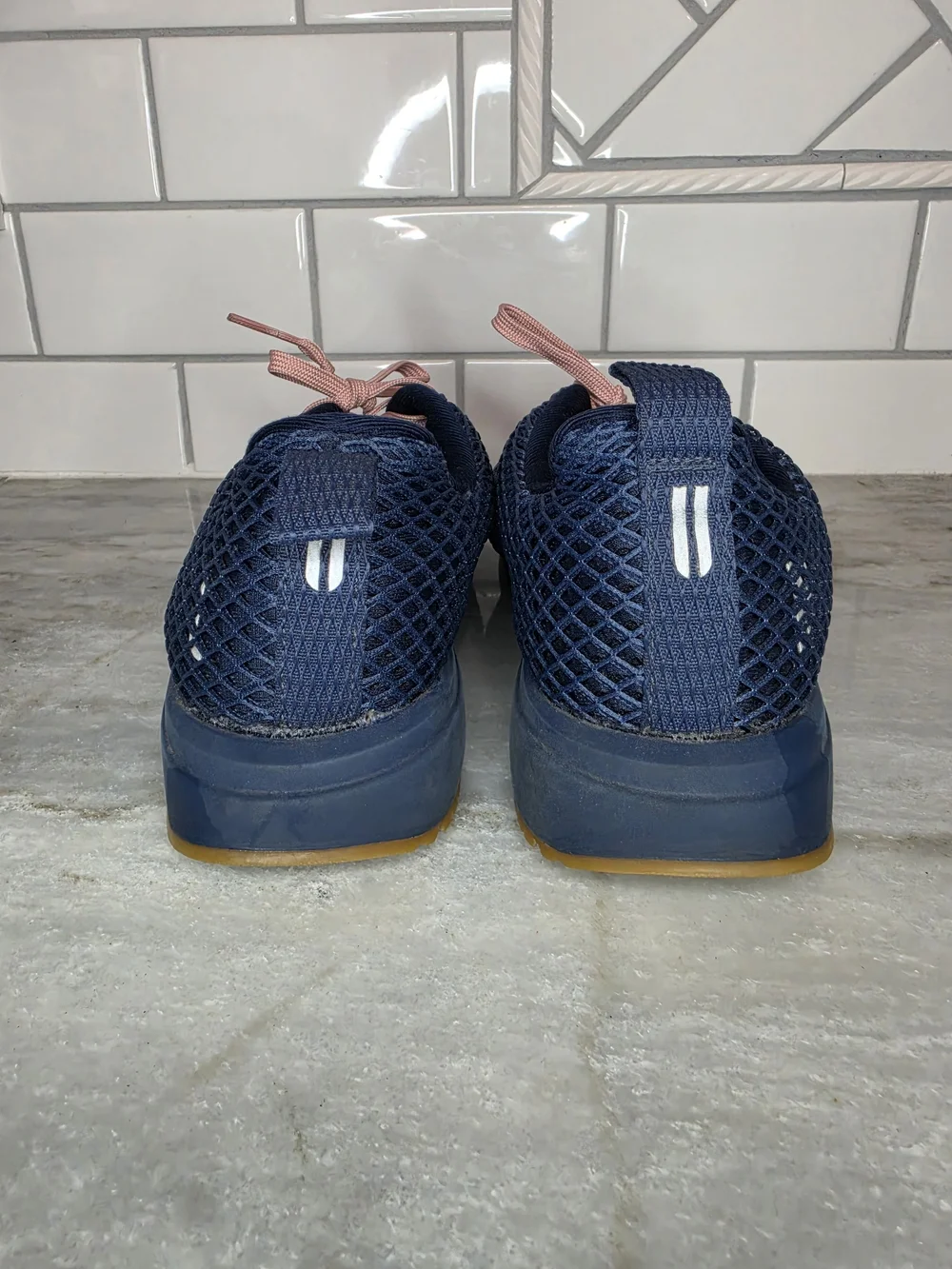 NOBULL Mesh Trainer Womens 11.5 Mens 10 Navy Pink Cross Training Shoes
